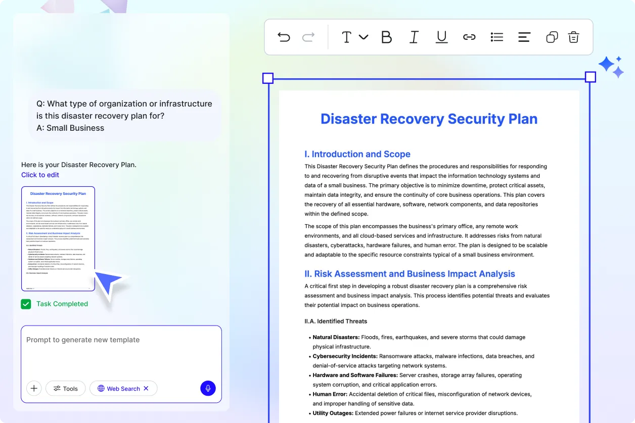 Free AI Disaster Recovery Plan Generator, AI Disaster Recovery Plan Maker Online [ No Signup ]